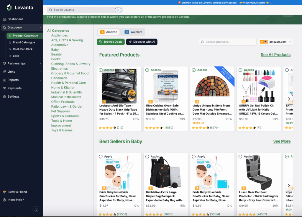 Levanta Product Catalogue